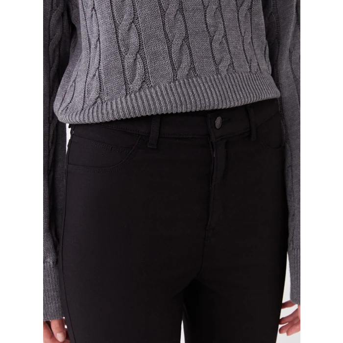 LCW Jeans Siyah Jüpiter Süper Skinny Fit Kadın Jean Pantolon