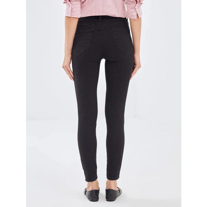 LCW Jeans Siyah Jüpiter Süper Skinny Fit Kadın Jean Pantolon