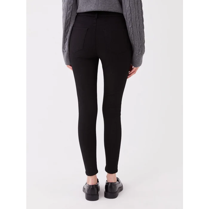 LCW Jeans Siyah Jüpiter Süper Skinny Fit Kadın Jean Pantolon