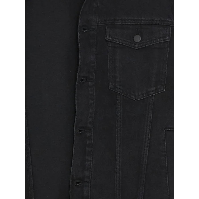 LCW Jeans Siyah Standart Kalıp Erkek Jean Ceket