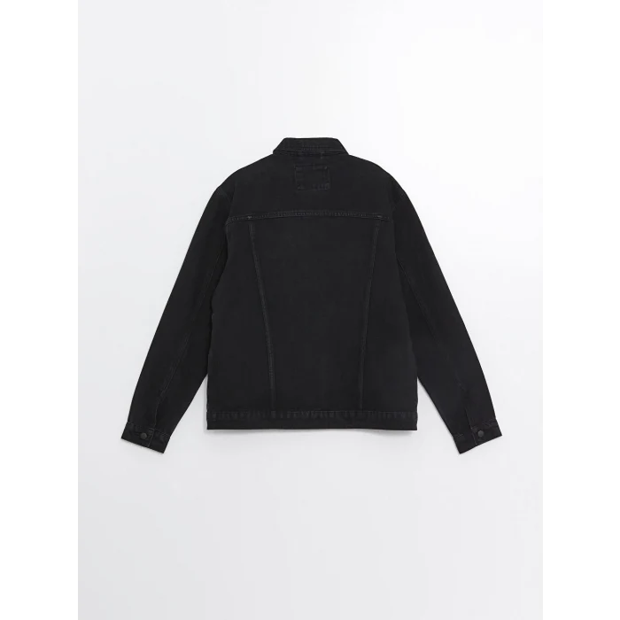 LCW Jeans Siyah Standart Kalıp Erkek Jean Ceket