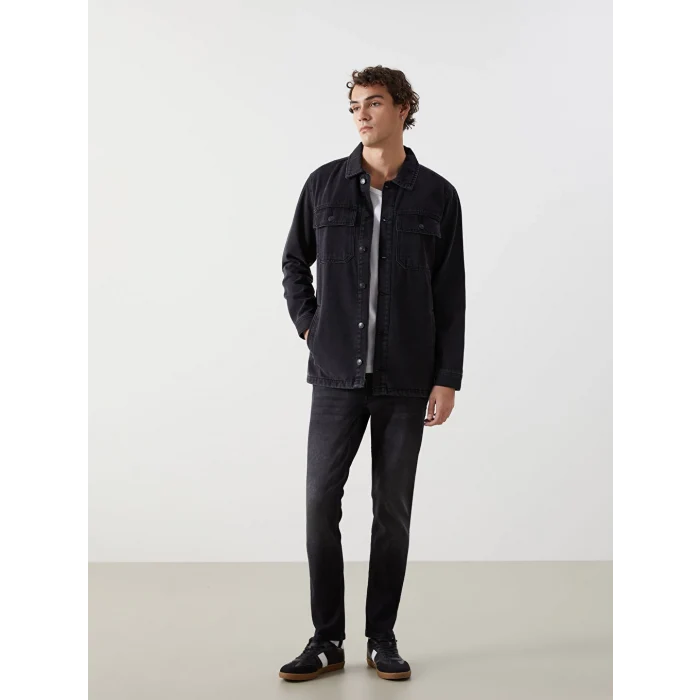LCW Jeans SİYAH Standart Kalıp Erkek Jean Ceket