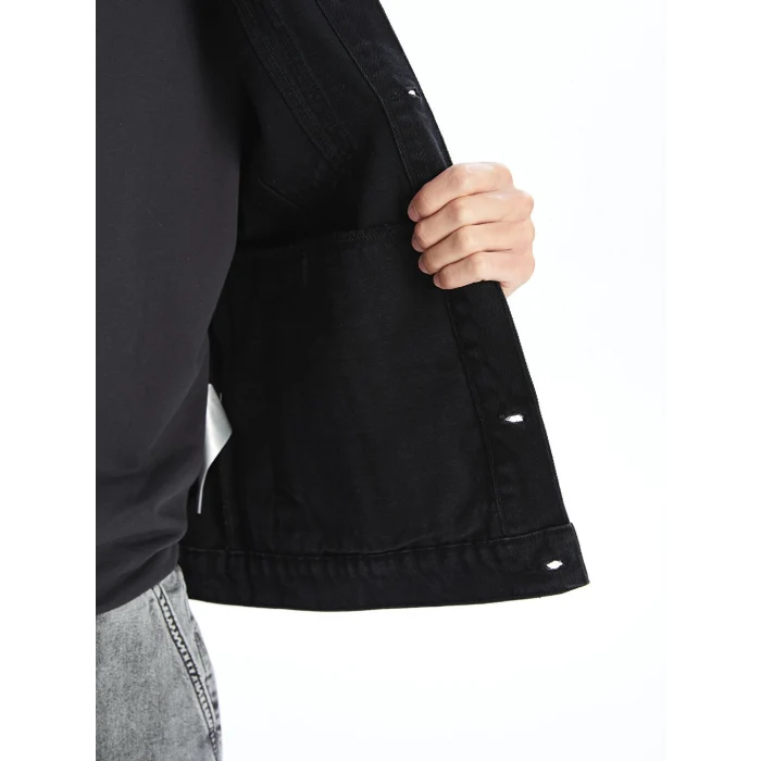 LCW Jeans Siyah Standart Kalıp Erkek Jean Ceket