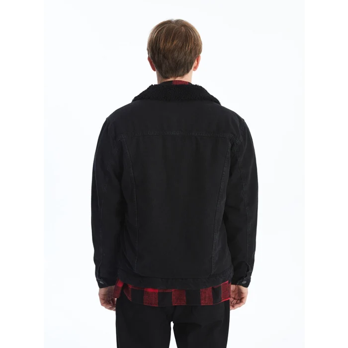 LCW Jeans Siyah Standart Kalıp Erkek Jean Ceket