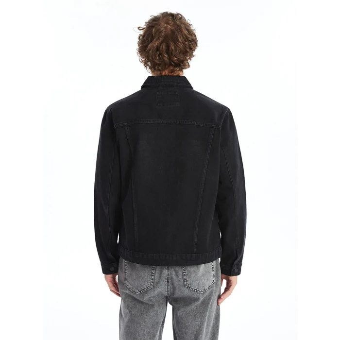 LCW Jeans Siyah Standart Kalıp Erkek Jean Ceket