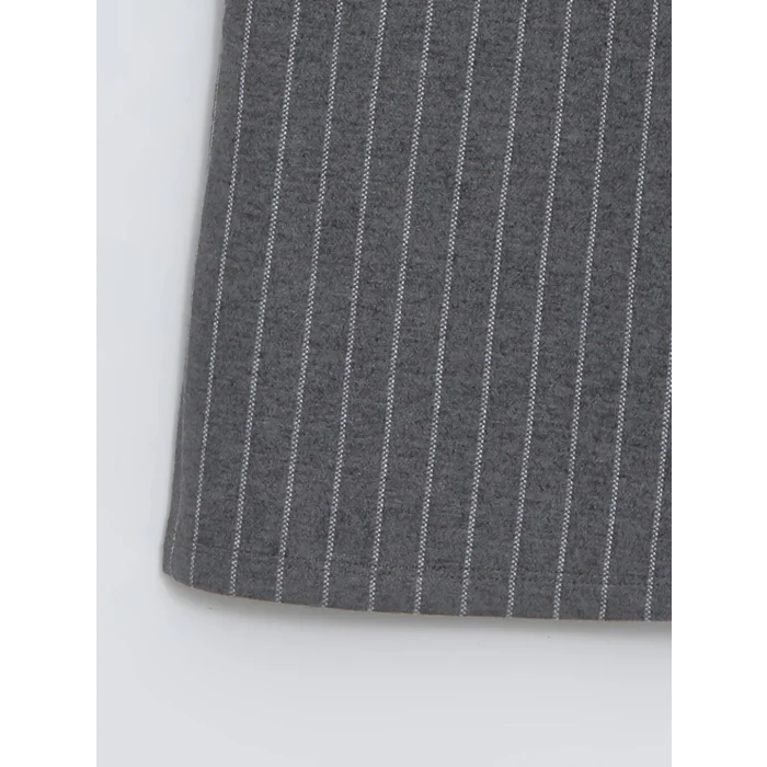 LCW Kids Antrasit Beli Lastikli İspanyol Paça Kız Çocuk Tayt