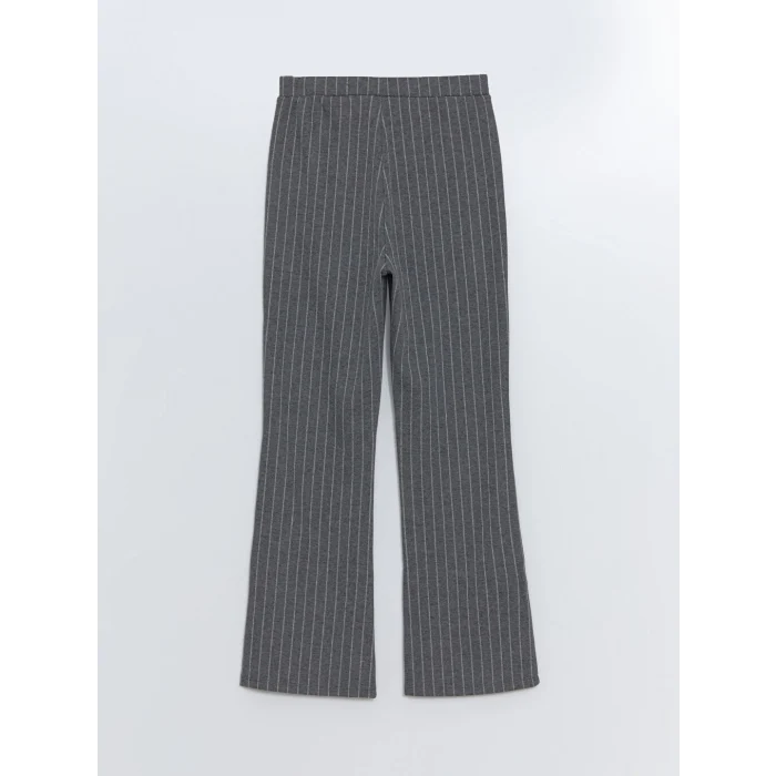 LCW Kids Antrasit Beli Lastikli İspanyol Paça Kız Çocuk Tayt