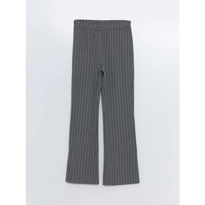 LCW Kids Antrasit Beli Lastikli İspanyol Paça Kız Çocuk Tayt