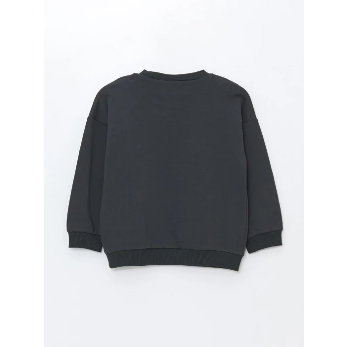 LCW Kids Antrasit Bisiklet Yaka Jurassic Park Baskılı Erkek Çocuk Eşofman Takım