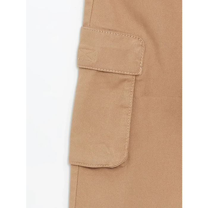 LCW Kids Bej Beli Lastikli Erkek Çocuk Kargo Jogger Pantolon