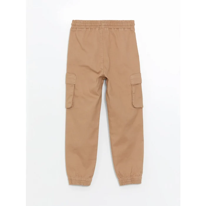 LCW Kids Bej Beli Lastikli Erkek Çocuk Kargo Jogger Pantolon