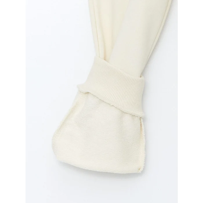 LCW Kids Bej Bisiklet Yaka Erkek Çocuk Sweatshirt ve Eşofman Alt 2li