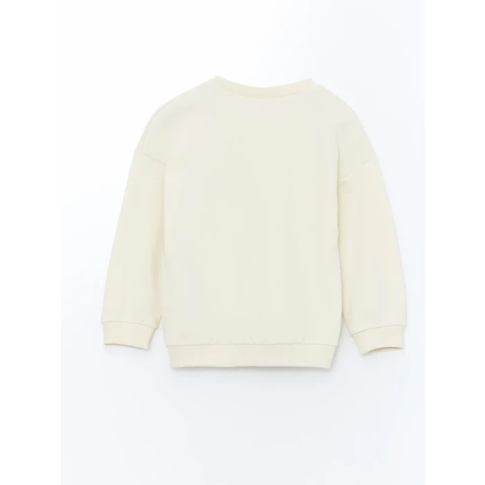 LCW Kids Bej Bisiklet Yaka Erkek Çocuk Sweatshirt ve Eşofman Alt 2li