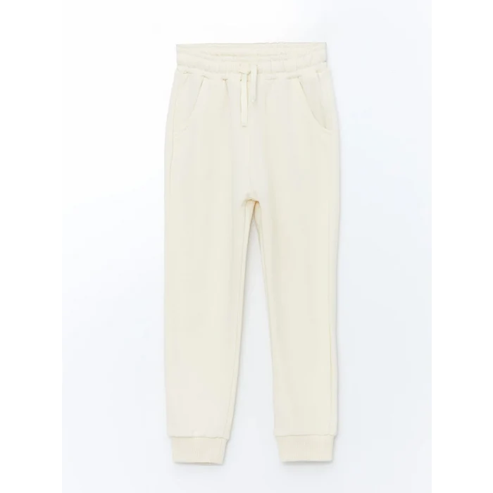 LCW Kids Bej Bisiklet Yaka Erkek Çocuk Sweatshirt ve Eşofman Alt 2li