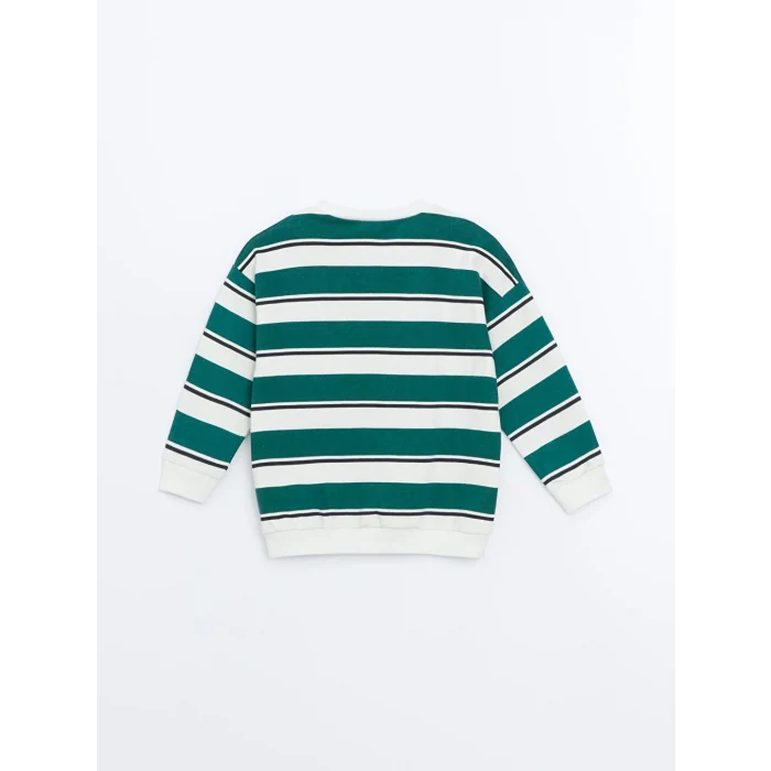LCW Kids Bej Bisiklet Yaka Erkek Çocuk Sweatshirt ve Eşofman Alt 2li