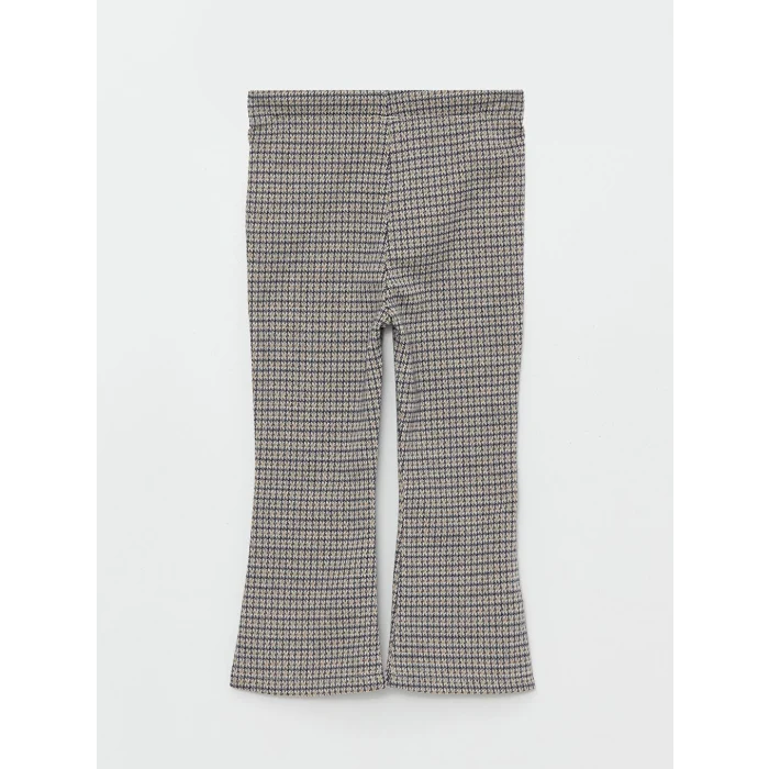 LCW Kids Bej Bisiklet Yaka Uzun Kollu Baskılı Kız Çocuk Sweatshirt ve Tayt 2li Takım