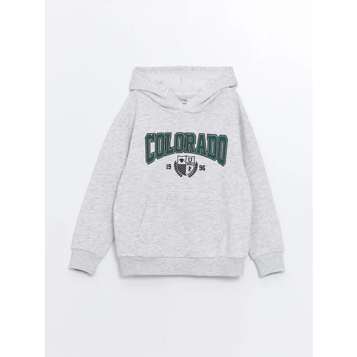 LCW Kids Bej Kapüşonlu Erkek Çocuk Eşofman Takım