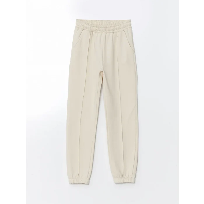 LCW Kids Bej Kapüşonlu Kız Çocuk Eşofman Takım