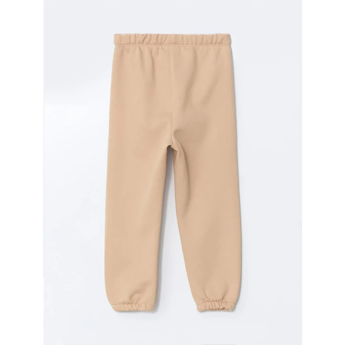 LCW Kids Bej Kedi Baskılı Kız Bebek Sweatshirt ve Eşofman Alt 2li