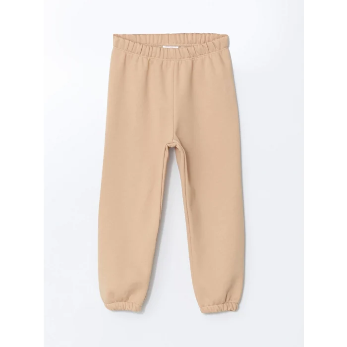 LCW Kids Bej Kedi Baskılı Kız Bebek Sweatshirt ve Eşofman Alt 2li