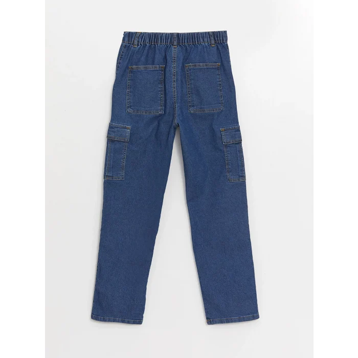 LCW Kids Beli Lastikli Erkek Çocuk Kargo Jean Pantolon