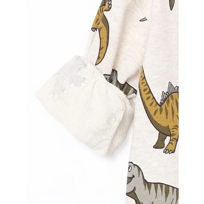 LCW Kids Beyaz Bisiklet Yaka Erkek Çocuk Sweatshirt ve Eşofman Alt 2li