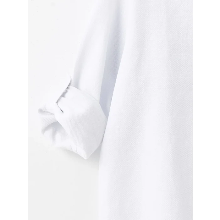 LCW Kids Beyaz Uzun Kollu Dokulu Erkek Çocuk Gömlek