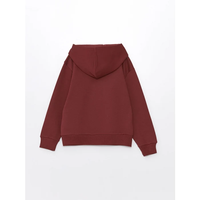 LCW Kids Bordo Kapüşonlu Erkek Çocuk Kalın Sweatshirt