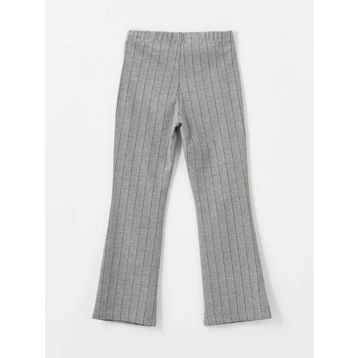 LCW Kids Ekru Bisiklet Yaka Baskılı Uzun Kollu Kız Çocuk Sweatshirt ve Tayt