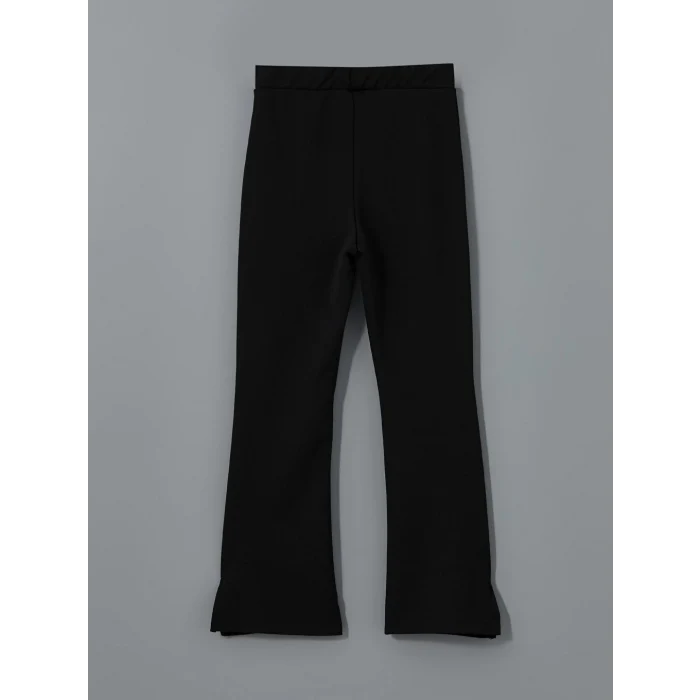 LCW Kids Ekru Bisiklet Yaka Kız Çocuk Sweatshirt ve Tayt