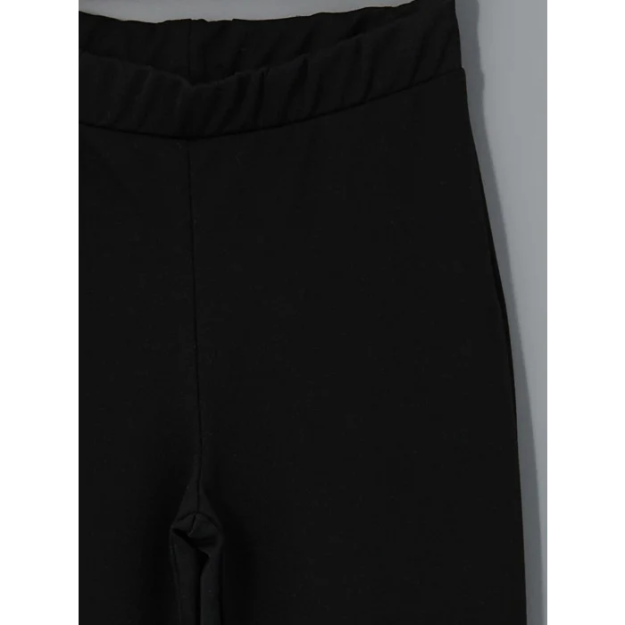 LCW Kids Ekru Bisiklet Yaka Kız Çocuk Sweatshirt ve Tayt