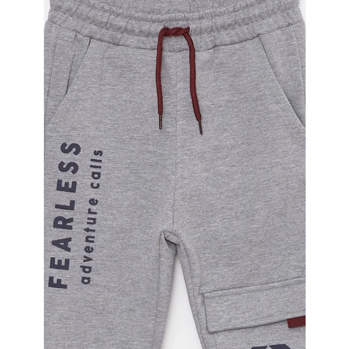 LCW Kids Gri Beli Lastikli Baskılı Erkek Çocuk Jogger Eşofman Altı