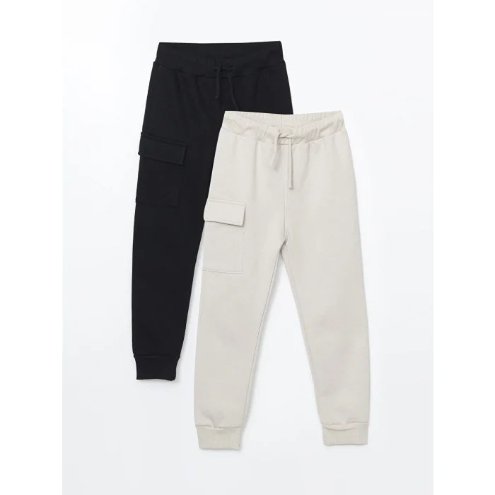 LCW Kids Gri Beli Lastikli Erkek Çocuk Jogger Eşofman Alt 2li
