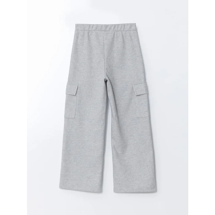 LCW Kids Gri Beli Lastikli Kız Çocuk Kargo Eşofman Altı