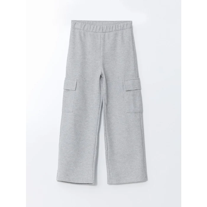 LCW Kids Gri Beli Lastikli Kız Çocuk Kargo Eşofman Altı