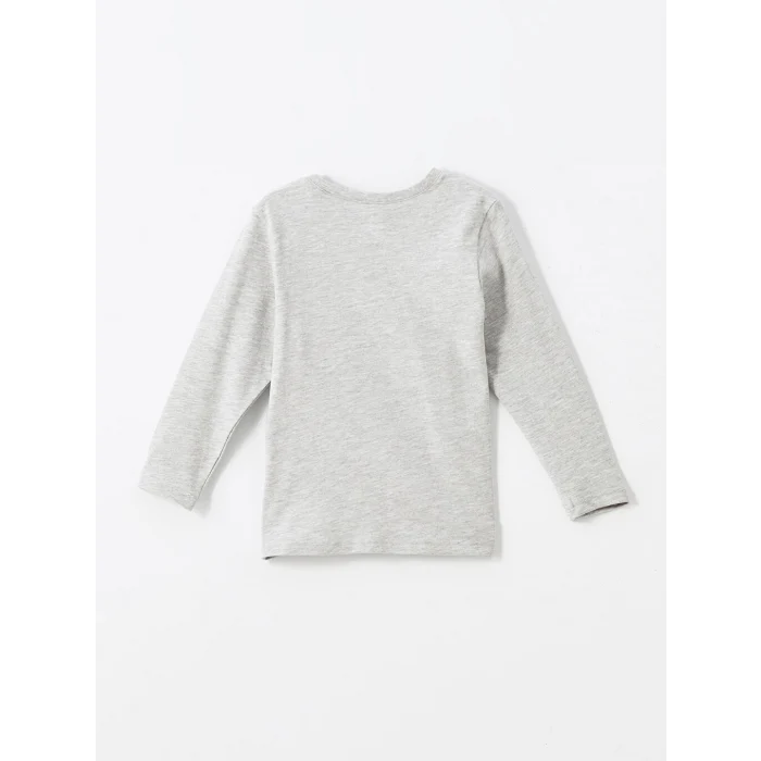 LCW Kids Gri Bisiklet Yaka Erkek Çocuk Pijama Takımı