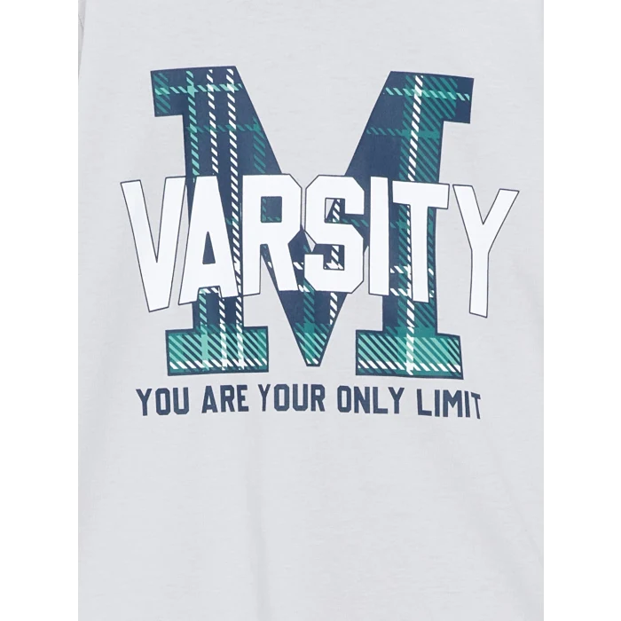 LCW Kids Gri Bisiklet Yaka Erkek Çocuk Pijama Takımı