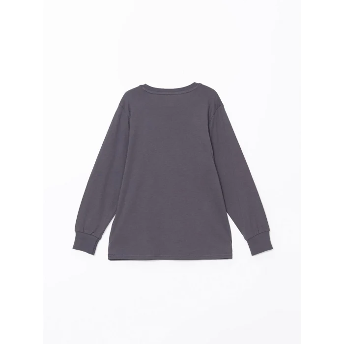 LCW Kids Gri Bisiklet Yaka Erkek Çocuk Pijama Takımı