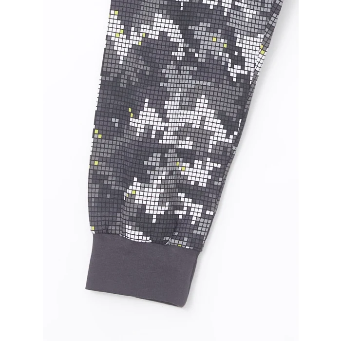 LCW Kids Gri Bisiklet Yaka Erkek Çocuk Pijama Takımı