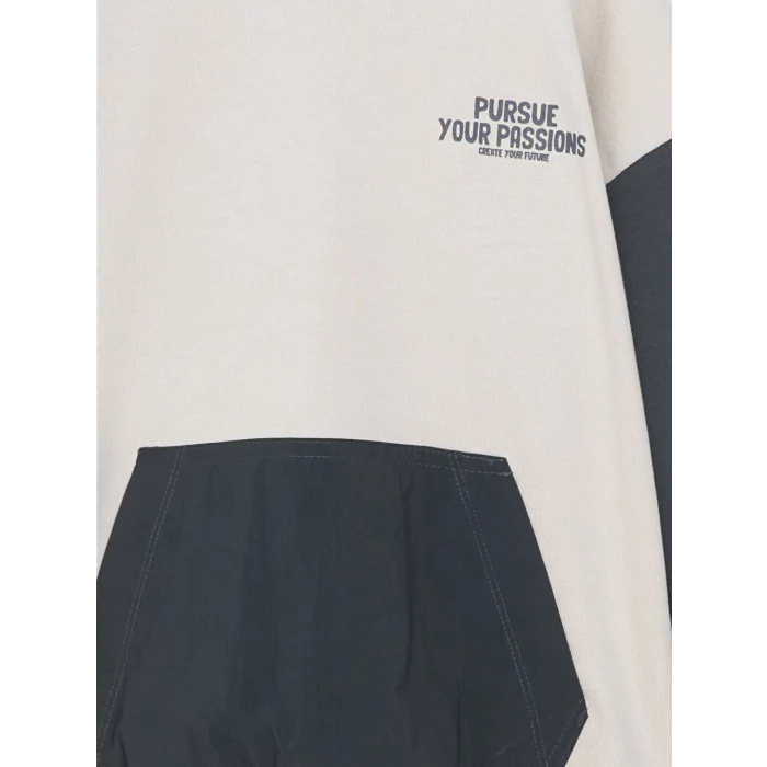 LCW Kids Gri Bisiklet Yaka Uzun Kollu Baskılı Erkek Bebek Sweatshirt ve Eşofman Alt 2li Takım