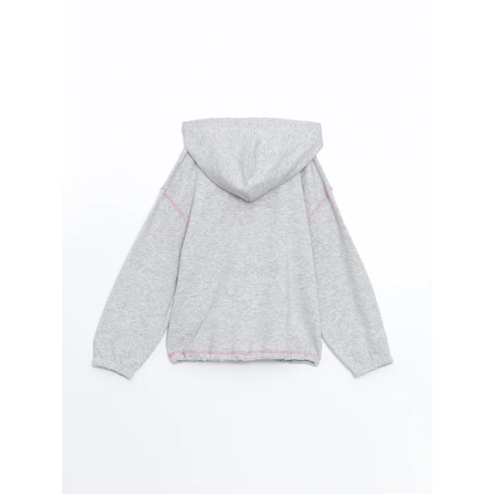 LCW Kids Gri Kapüşonlu Kız Çocuk Kalın Eşofman Takım