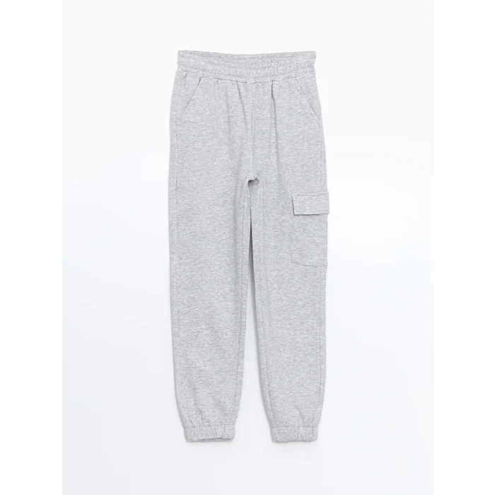 LCW Kids Gri Kapüşonlu Kız Çocuk Kalın Eşofman Takım