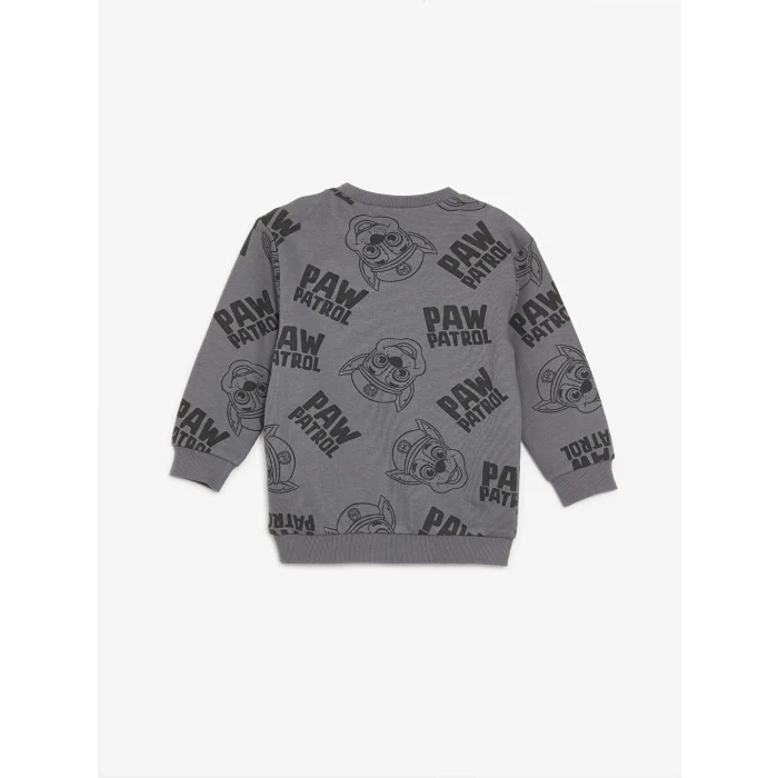 LCW Kids Gri Paw Patrol Baskılı Erkek Çocuk Sweatshirt ve Eşofman Alt 2li Takım