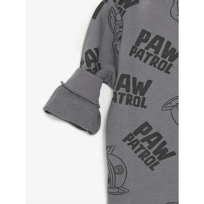 LCW Kids Gri Paw Patrol Baskılı Erkek Çocuk Sweatshirt ve Eşofman Alt 2li Takım