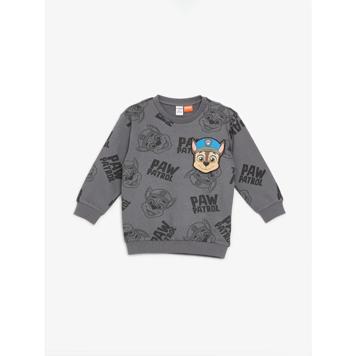 LCW Kids Gri Paw Patrol Baskılı Erkek Çocuk Sweatshirt ve Eşofman Alt 2li Takım