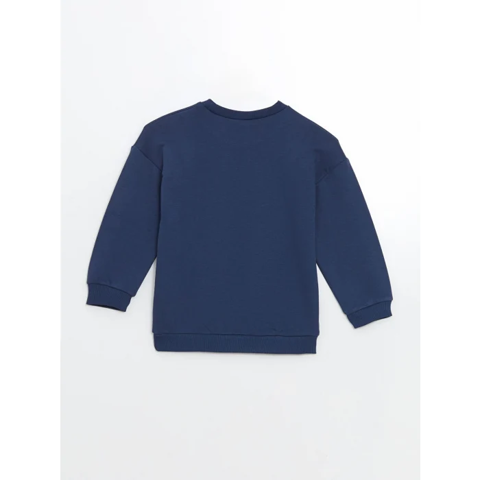 LCW Kids İndigo Bisiklet Yaka Erkek Çocuk Sweatshirt ve Eşofman Alt 2li