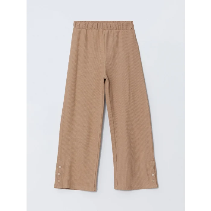 LCW Kids Kahverengi Beli Lastikli Kız Çocuk Eşofman Altı