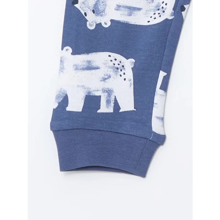 LCW Kids Mavi Bisiklet Yaka Erkek Çocuk Pijama Takımı