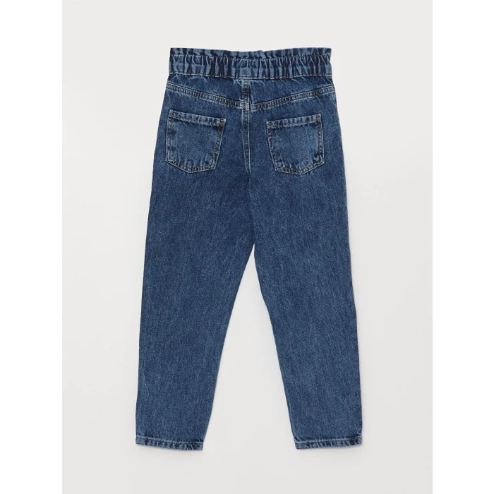 LCW Kids Mavi Paperbag Kız Çocuk Jean Pantolon