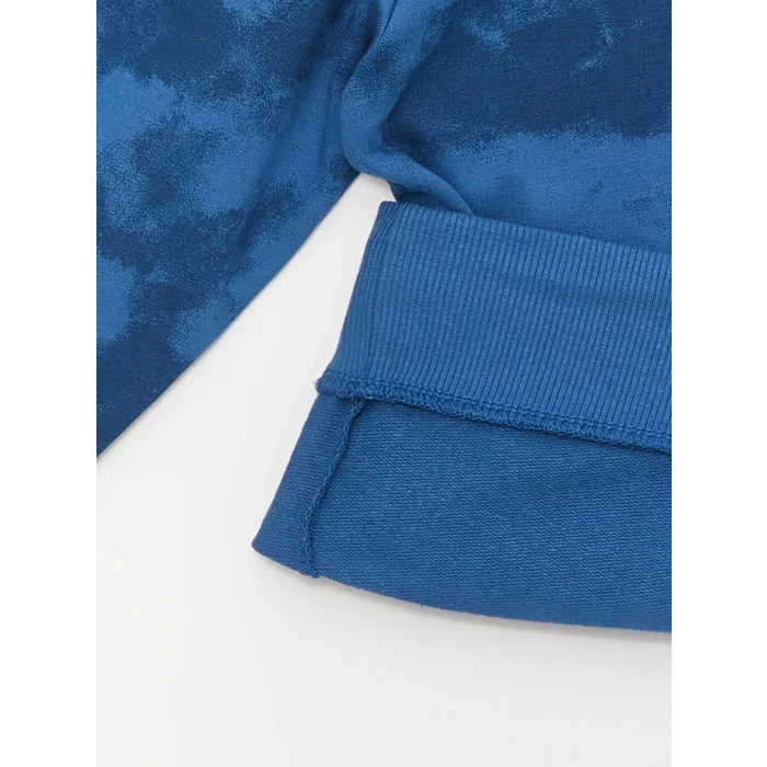 LCW Kids Mavi Rahat Kalıp Baskılı Erkek Çocuk Hoodie